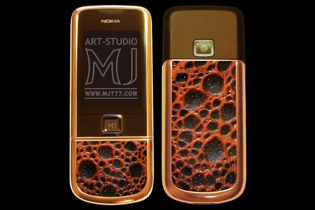 MJ - Nokia 8800 Arte Red Gold with Red French Frog - Bronze Jewelry GSM & CDMA Phone, Luxury Skin Handmade, Brilliant Keyboard